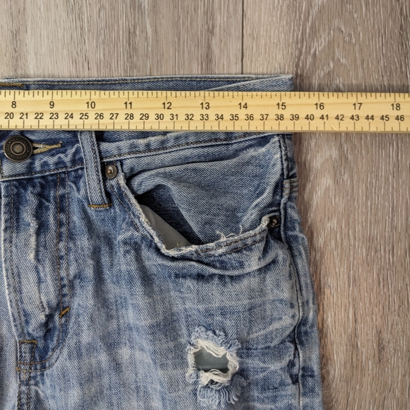 American Eagle Mens Jeans 29x32 Relaxed Blue 100% Cotton Faded Distress - Picture 4 of 12